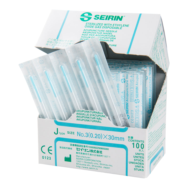 Seirin J-Type, with Guide Tube, light blue, 0,20x30mm