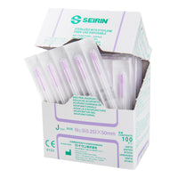 Seirin J-Type, with Guide Tube, violet, 0.25x50mm