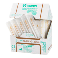 Seirin J-Type, with Guide Tube, brown, 0,30x30mm