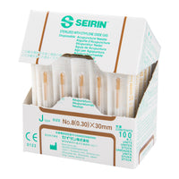 Seirin J-Type, with Guide Tube, brown, 0,30x30mm