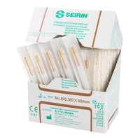 Seirin J-Type, with Guide Tube, brown, 0.30x40mm