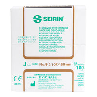 Seirin J-Type, with Guide Tube, brown, 0.30x50mm