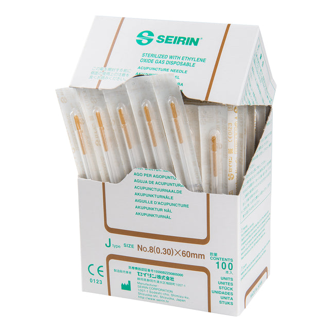 Seirin J-Type, with guide tube, brown, 0.30x60mm