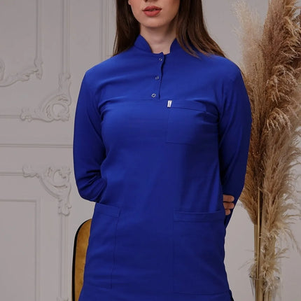 Saks Blauer Stretch-OP-Anzug
