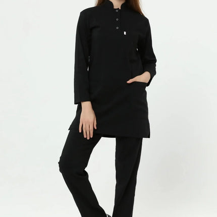 Black Colored Stretch Modest Surgical Suit