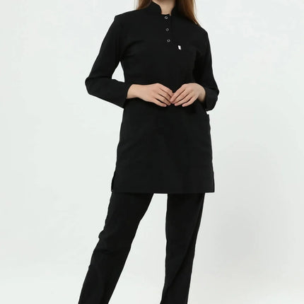 Black Colored Stretch Modest Surgical Suit