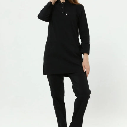 Black Colored Stretch Modest Surgical Suit