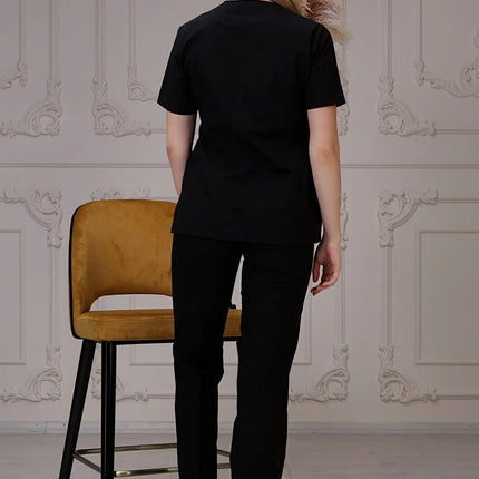 Black Colored Terycotton Surgical Suit - Raglan Sleeve