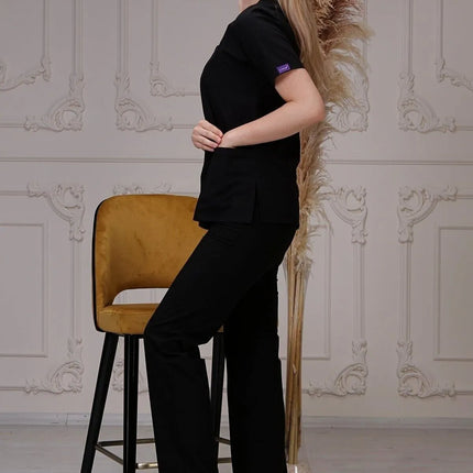 Black Colored Terycotton Surgical Suit - Raglan Sleeve