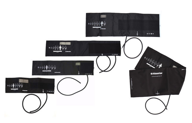 Velcro cuff for adults, 1-tube, 54.5x14.5cm, for Sanaphon and ri-san with stethoscope, black