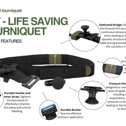 LST - Life Saving Tourniquet | For Junctional and Limb Bleeding