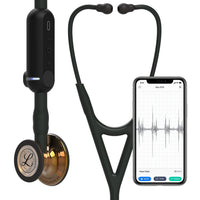 3M Littmann® CORE Digitales Stethoskop, schwarz, Kupfer hochglänzendes Bruststück