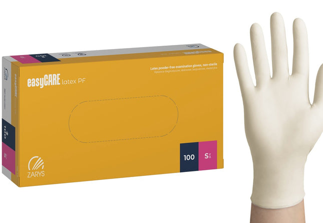 Latex-Untersuchungshandschuhe, easyCARE, Gr.S, puderfrei, unsteril, 100 ST