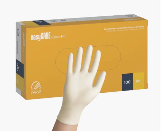 Latex-Untersuchungshandschuhe, easyCARE, Gr.M, puderfrei, unsteril, 100 ST