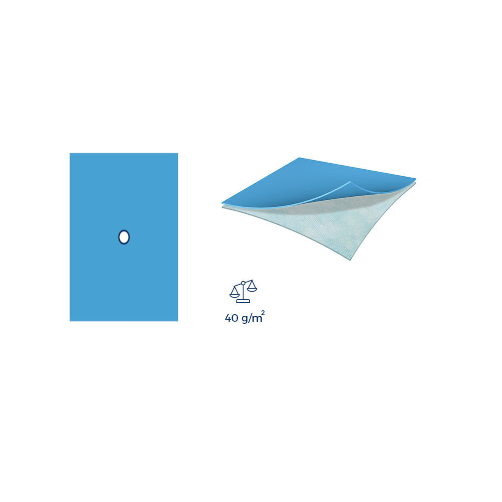 Lochtücher oval 6x8cm, 75x90cm, 2-lagig, steril 50 ST