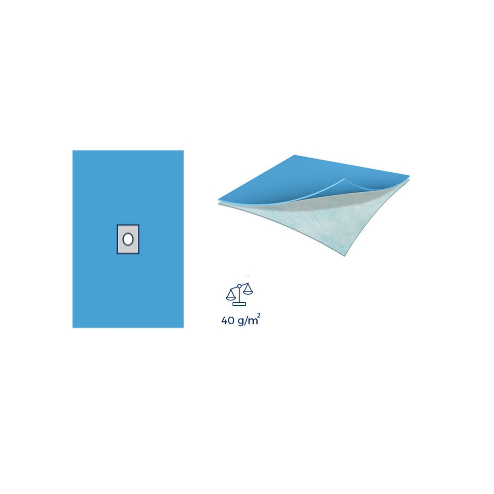 Lochtücher SK Ø6cm, 50x60cm, 2-lagig, steril 60 ST