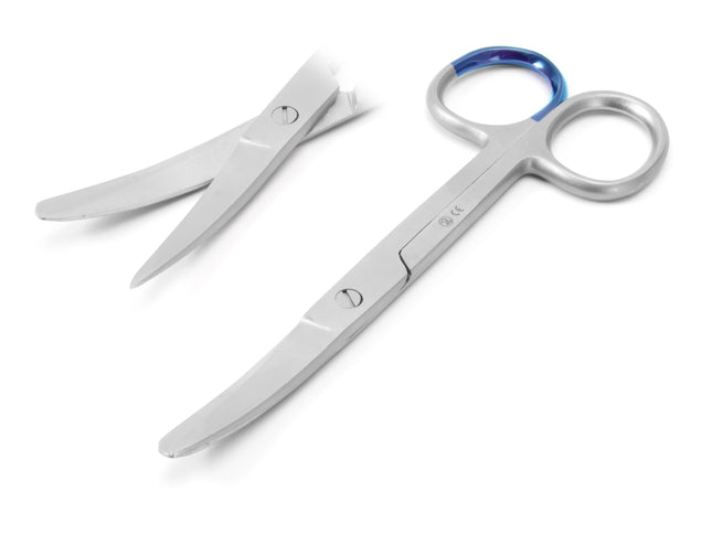 Schere gebogen spitz/stumpf 13cm, Einmalinstrument 25 Stück