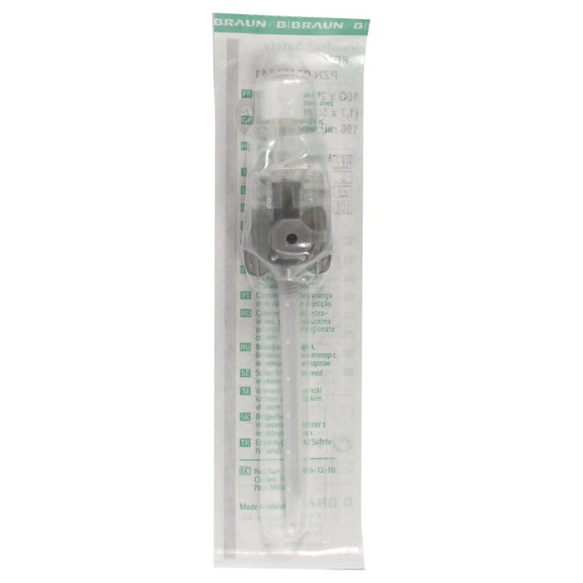 Vasofix Safety 1.70mm x 50mm 16G Grey with Valve