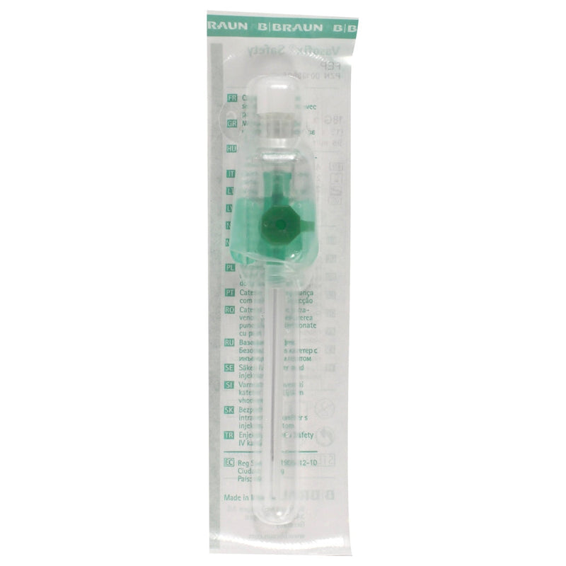 Vasofix Safety 1.30mm x 45mm 18G Green with Valve
