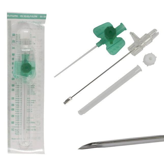 Vasofix Safety 1.30mm x 45mm 18G Green with Valve