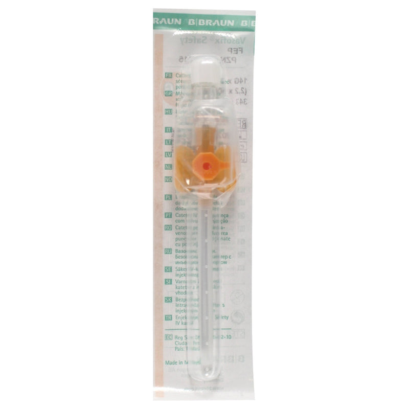 IV Catheter Vasofix Safety pur 14G, 2.2x50mm, orange, with Valve