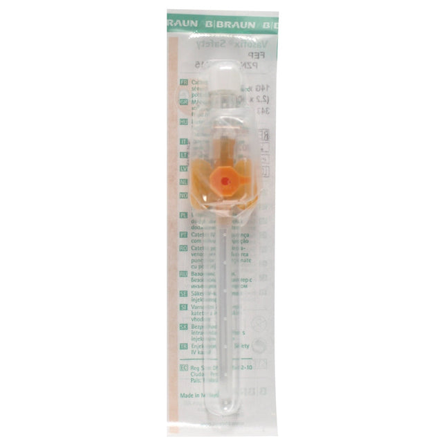 Vasofix Safety 2.20mm x 50mm 14G Orange with Valve