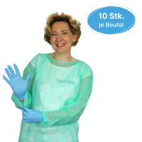 medimex Besucherkittel classic plus T aus Vlies, grün, 28g/m²