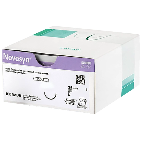 Nahtmaterial Novosyn violett, HR 17, USP 5/0, 1 metric, Fadenlänge 70 cm