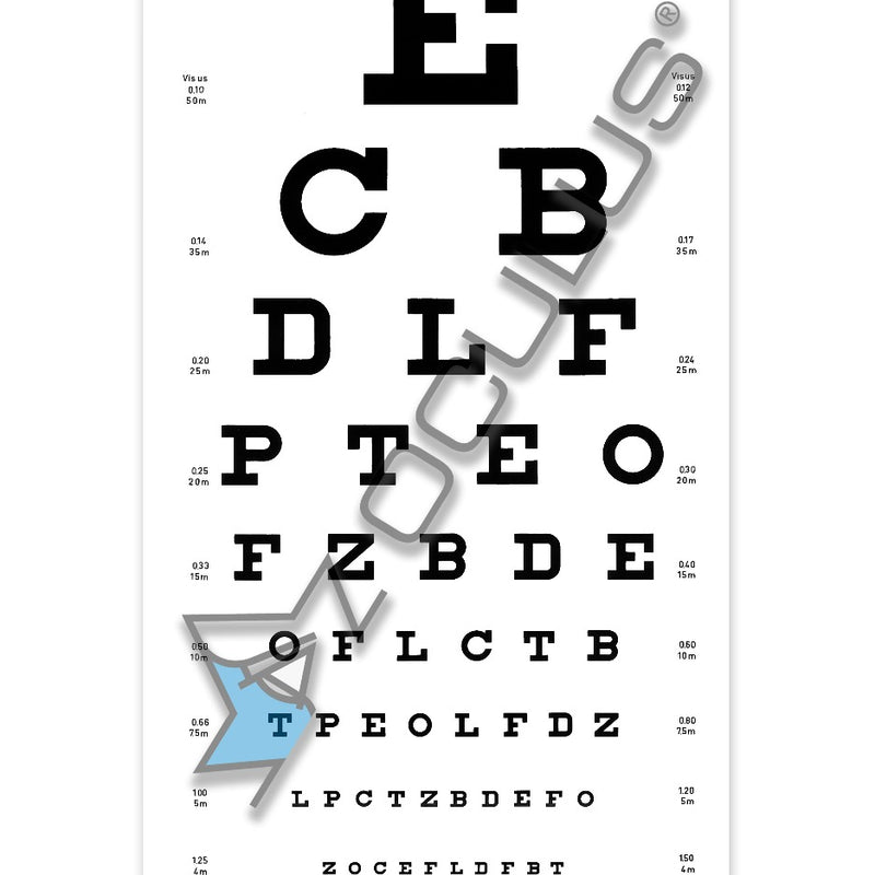 Oculus Sehprobentafel Buchstaben
