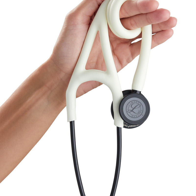 3M Littmann Cardiology IV™ Stethoskop, schwarzes Bruststück, Satin-Schlauch Alabaster