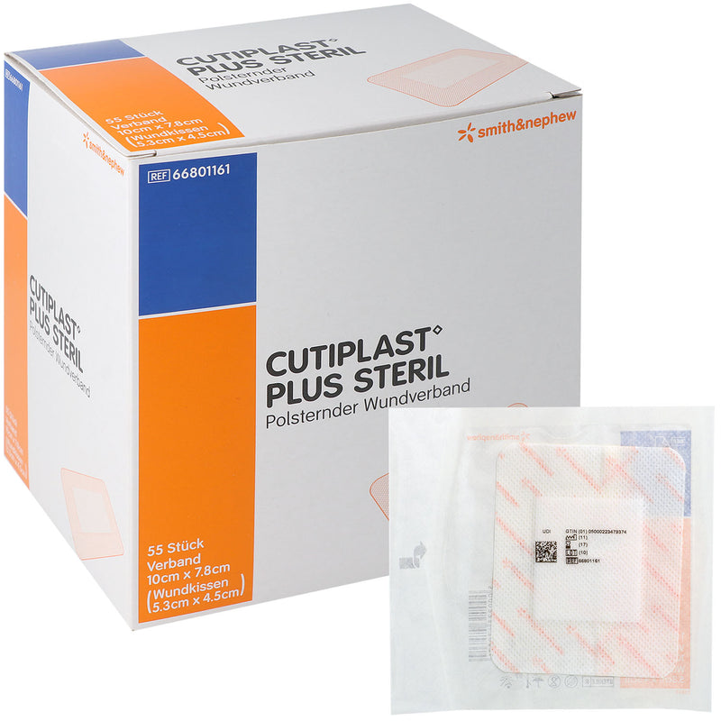 Cutiplast Plus steril 10x7,8cm (5 Stück)
