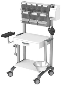 Double injection trolley PicBox-Plus - 60, blue, dimensions (W x D x H): 96.5 x 56.3 x 143.3 cm