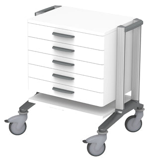 doppio Narkosewagen - 60, blau, Maße (B x T x H): 715 x 571 x 834 cm