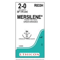 Nahtmaterial Ethicon Mersilene SH Plus, grün geflochten, USP 2/0, Fadenlänge 75cm