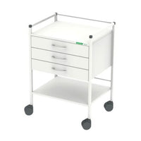 Basiswagen 08/16 mit 3 Schubladen, 73cm hoch, weiß