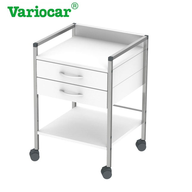 Variocar-Vielzweckwagen, weiß 3 Schubladen, 83cm hoch