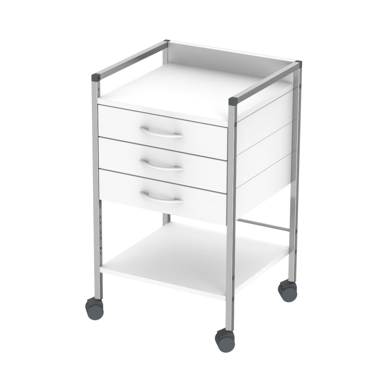 Variocar-Vielzweckwagen, weiß 5 Schubladen, 83cm hoch