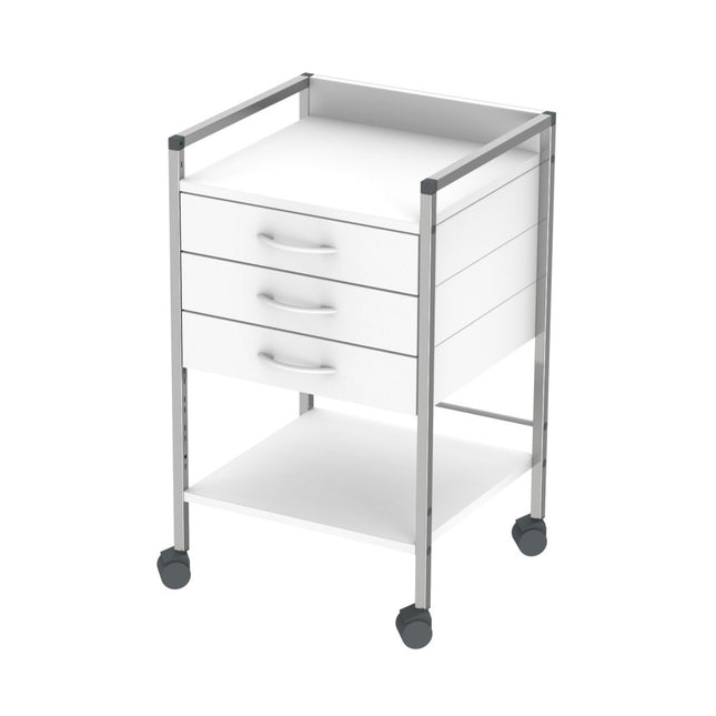Variocar-Vielzweckwagen, weiß 4 Schubladen, 83cm hoch