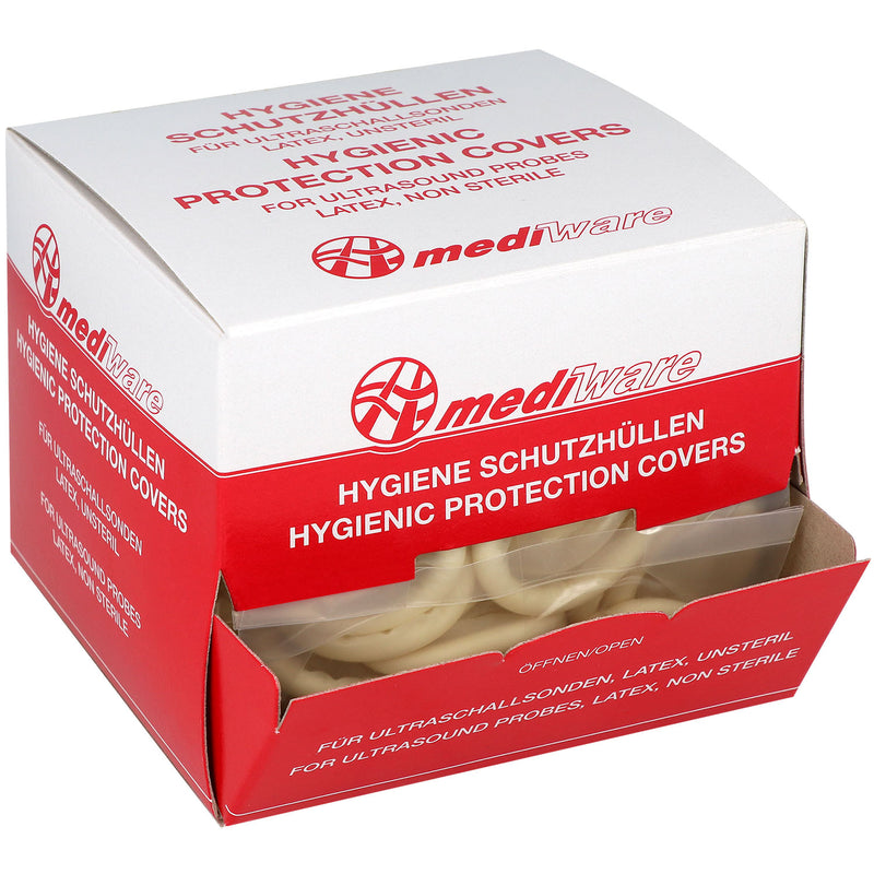 Ultraschall-Schutzhüllen Latex, ø32mm, gepudert ohne Gleitmittel, unsteril