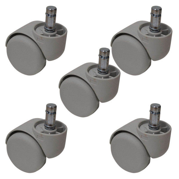 Castors for carpets, grey