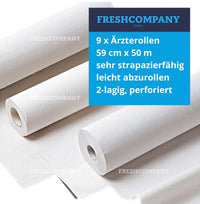 fripa-med "duo-line" 2-ply, 59cmx50m, 100% virgin pulp high white