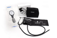 Blood pressure monitor Ri-San, KM for large arms, 1-tube, with steth., blue