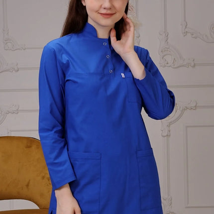 Saks Blue Colored Terycotton Modest Surgical Suit