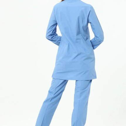 Sky Blue Colored Terycotton Modest Surgical Suit