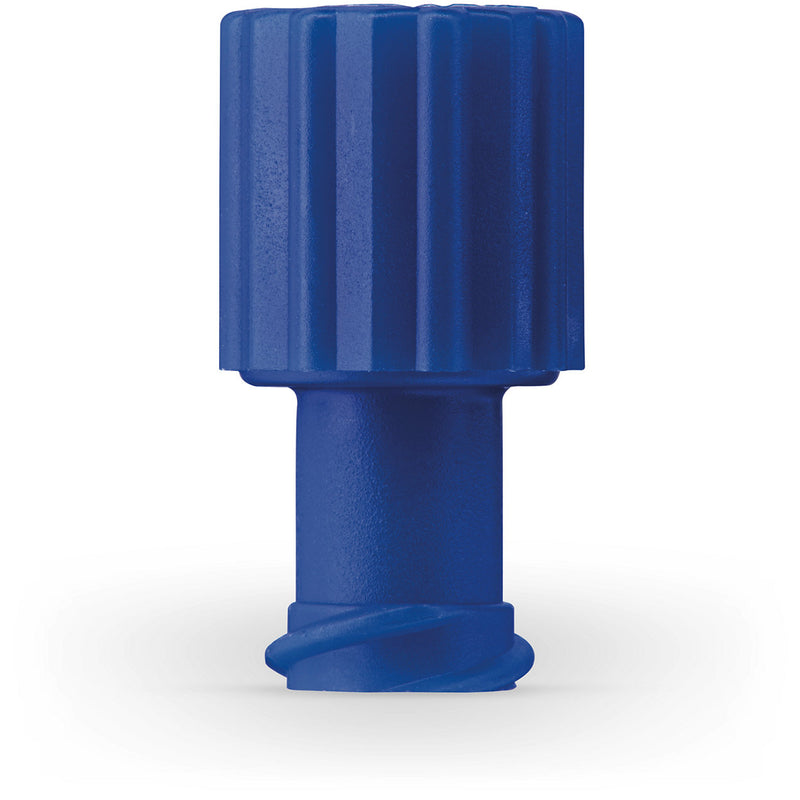 Kombi-Stopfen blau, Luer-Lock