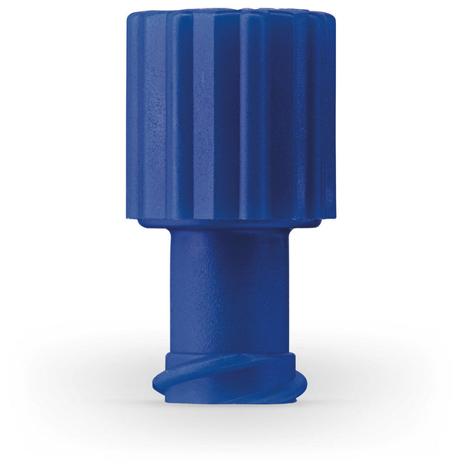 Kombi-Stopfen blau, Luer-Lock