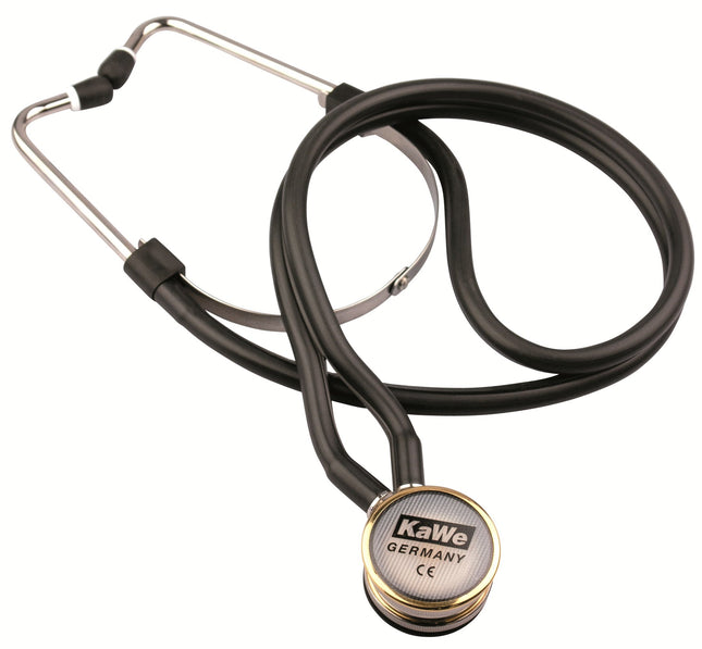 Dual-head stethoscope, tube black