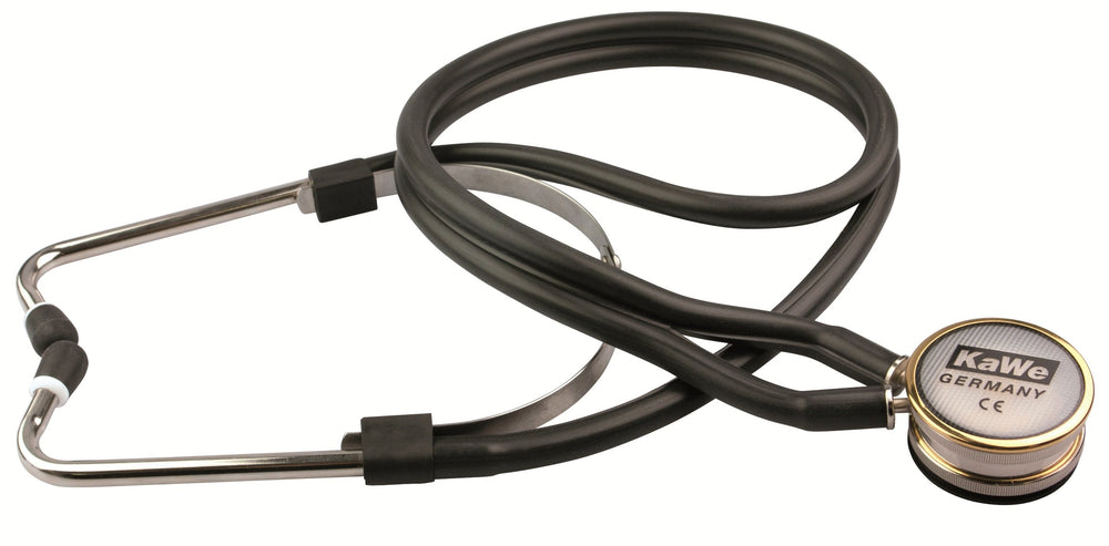 Dual-head stethoscope, tube black