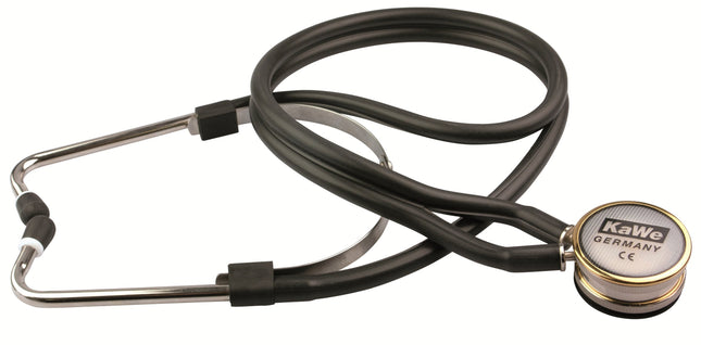 Dual-head stethoscope, tube black