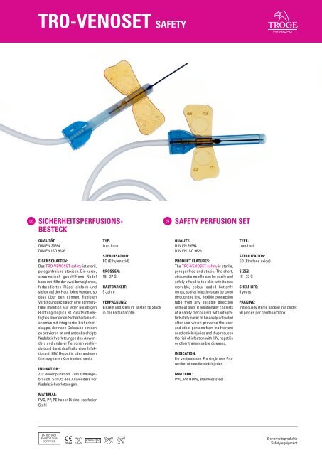 TRO-VENOSET Safety Perfusionsbesteck 23G blau Ansicht 2